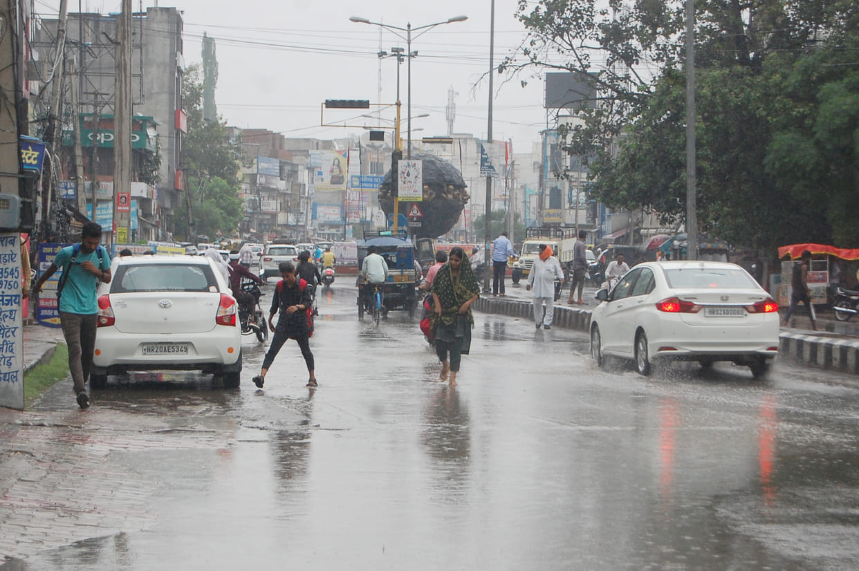 The rain gave relief from the heat