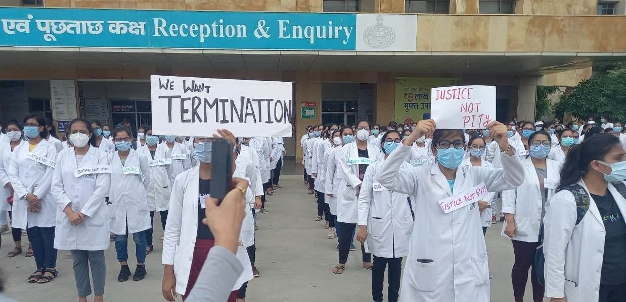 The girls said - the strike will continue till the dismissal of the professor