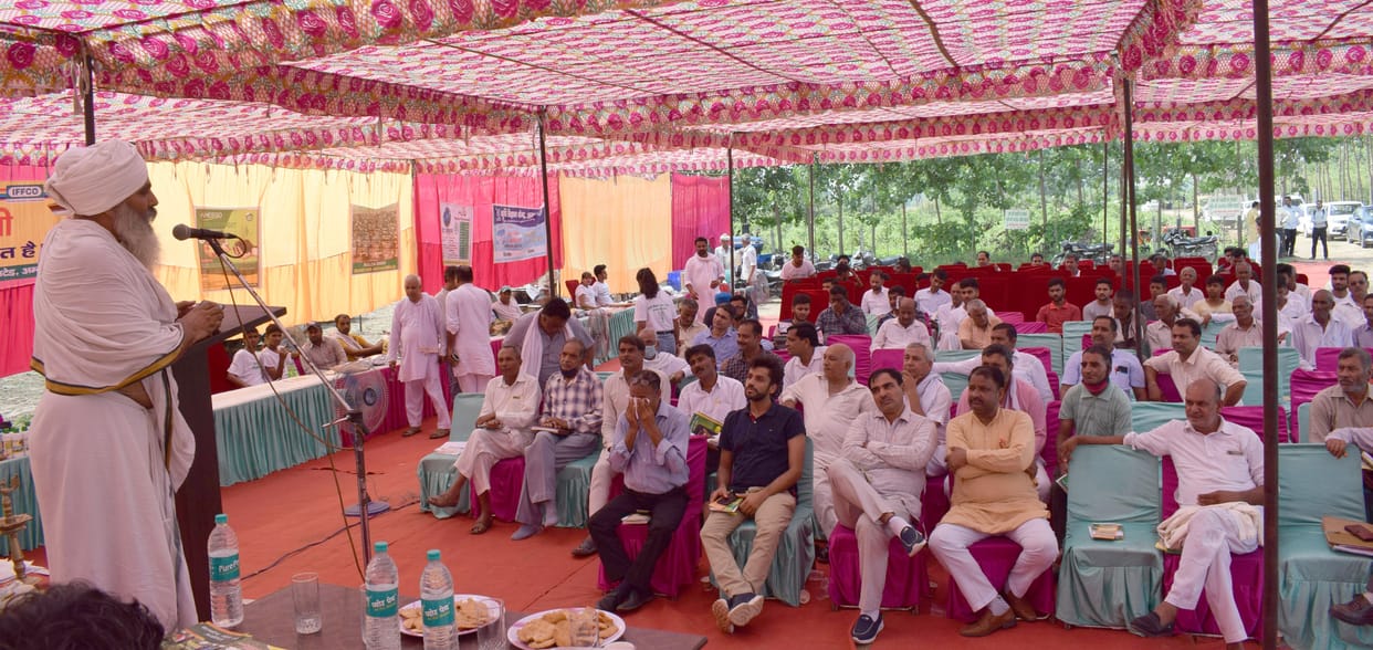 Farmers are being made aware not to burn stubble by organizing camps