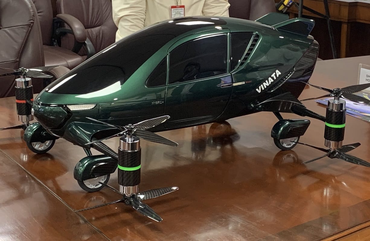 First Flying Car in India made in india flying car hybrid electric flying car vinata aeromobility flying car range top speed details