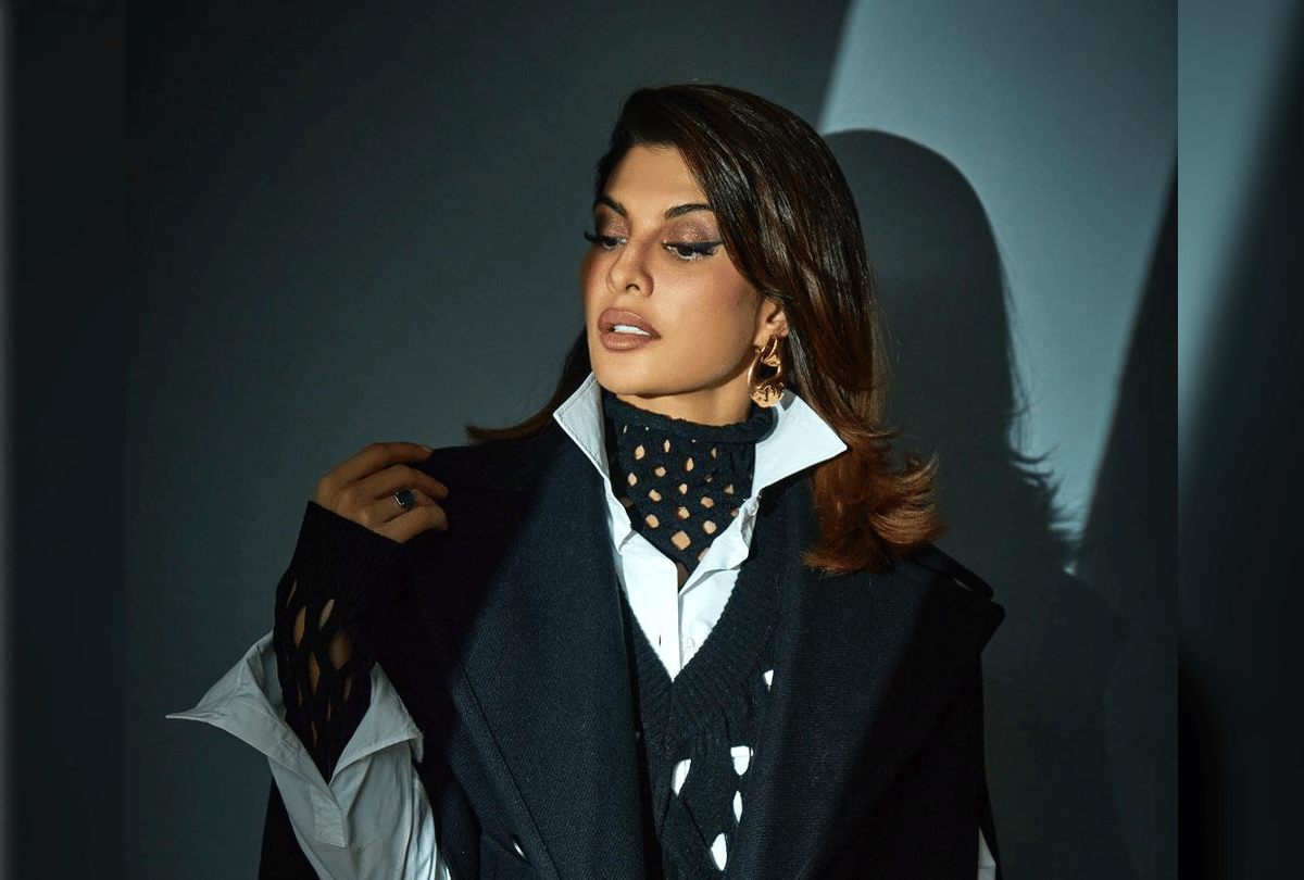 jacqueline fernandez in Black Coat Photoshoot after Deepika Padukone oversize Coat