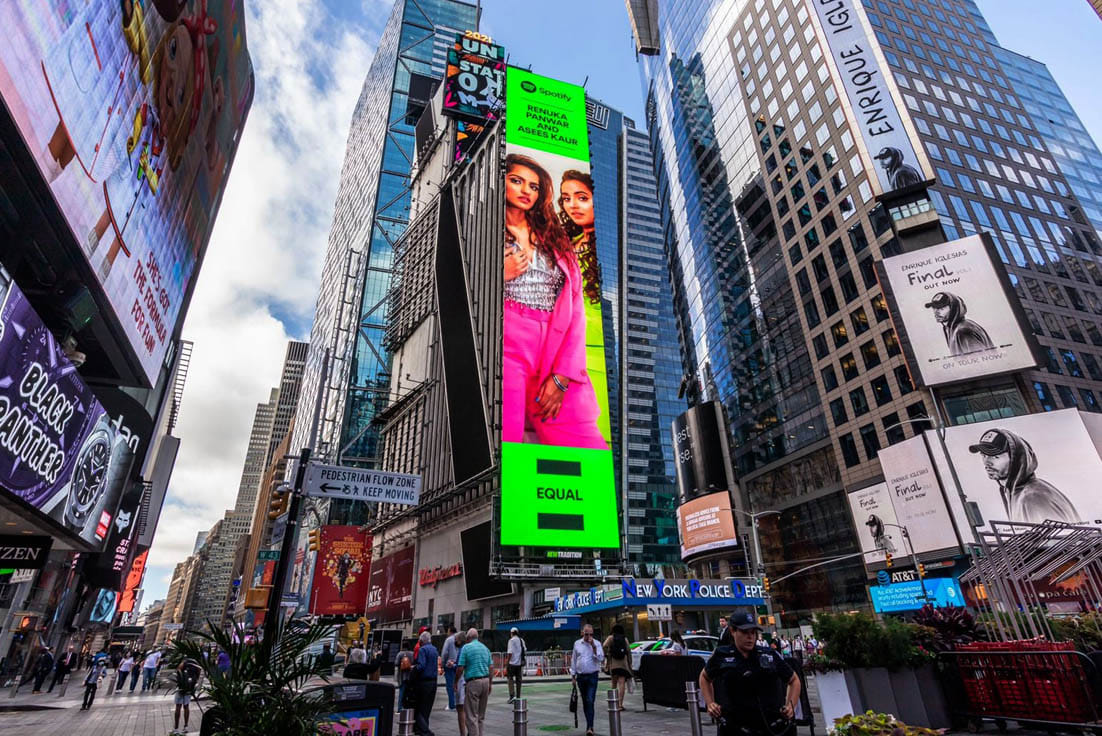 Singer Renuka's song displayed in New York
