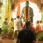 महंत दिग्विजयनाथ की प्रतिमा का अनावरण किया गया।