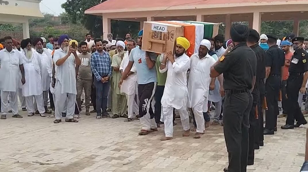Respectfully given the last farewell to the jawan