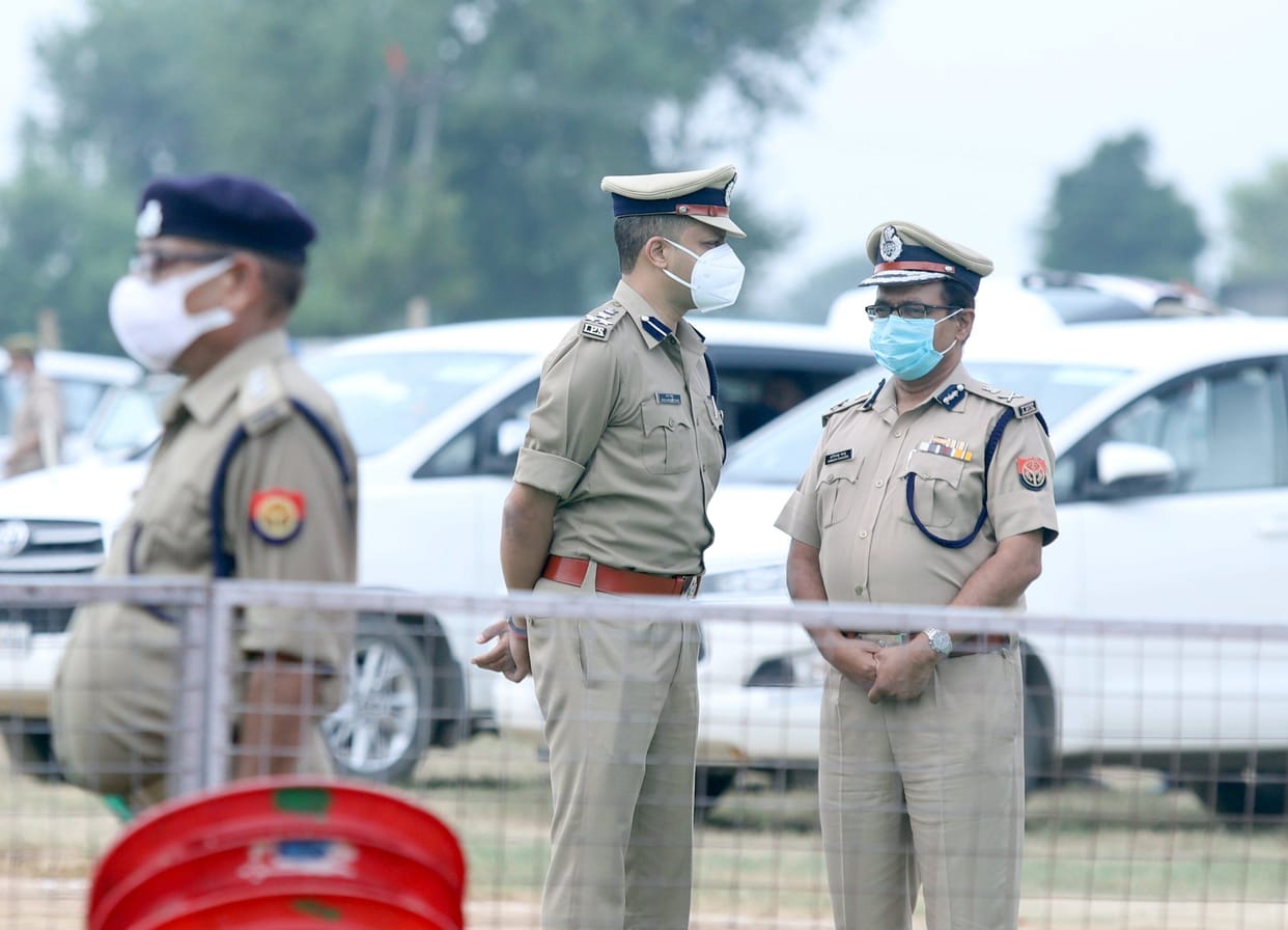 Police drone cameras kept an eye on every corner