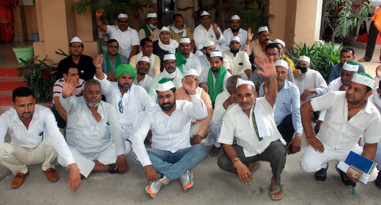 Bhakiyu Tomar's workers demonstrated