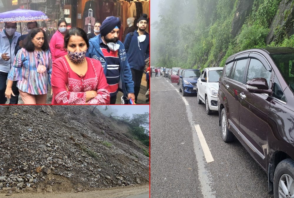 Uttarakhand News: Tourist Huge Rush in Mussoorie and Landslide in many Places Photos