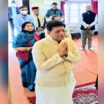 केंद्रीय मंत्री पीयूष गोयल ने शिमला के कालीबाड़ी मंदिर में पूजा-अर्चना की।