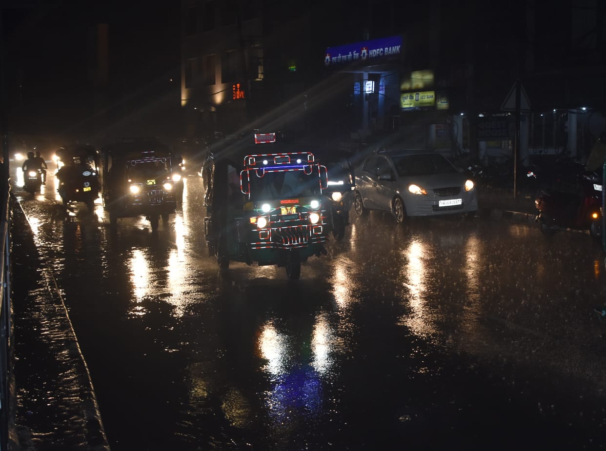 The weather became cold due to rain