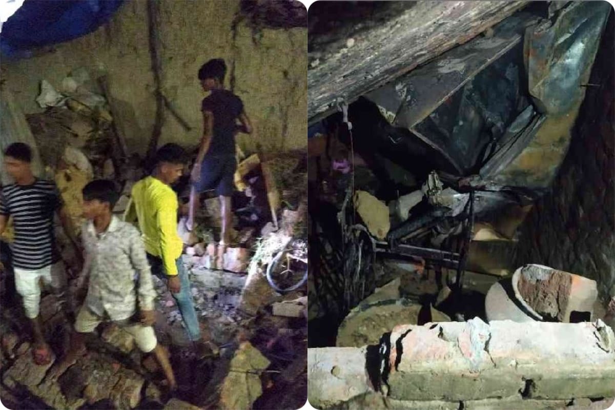Blast in Azamgarh Cylinder burst while cooking ten people injured