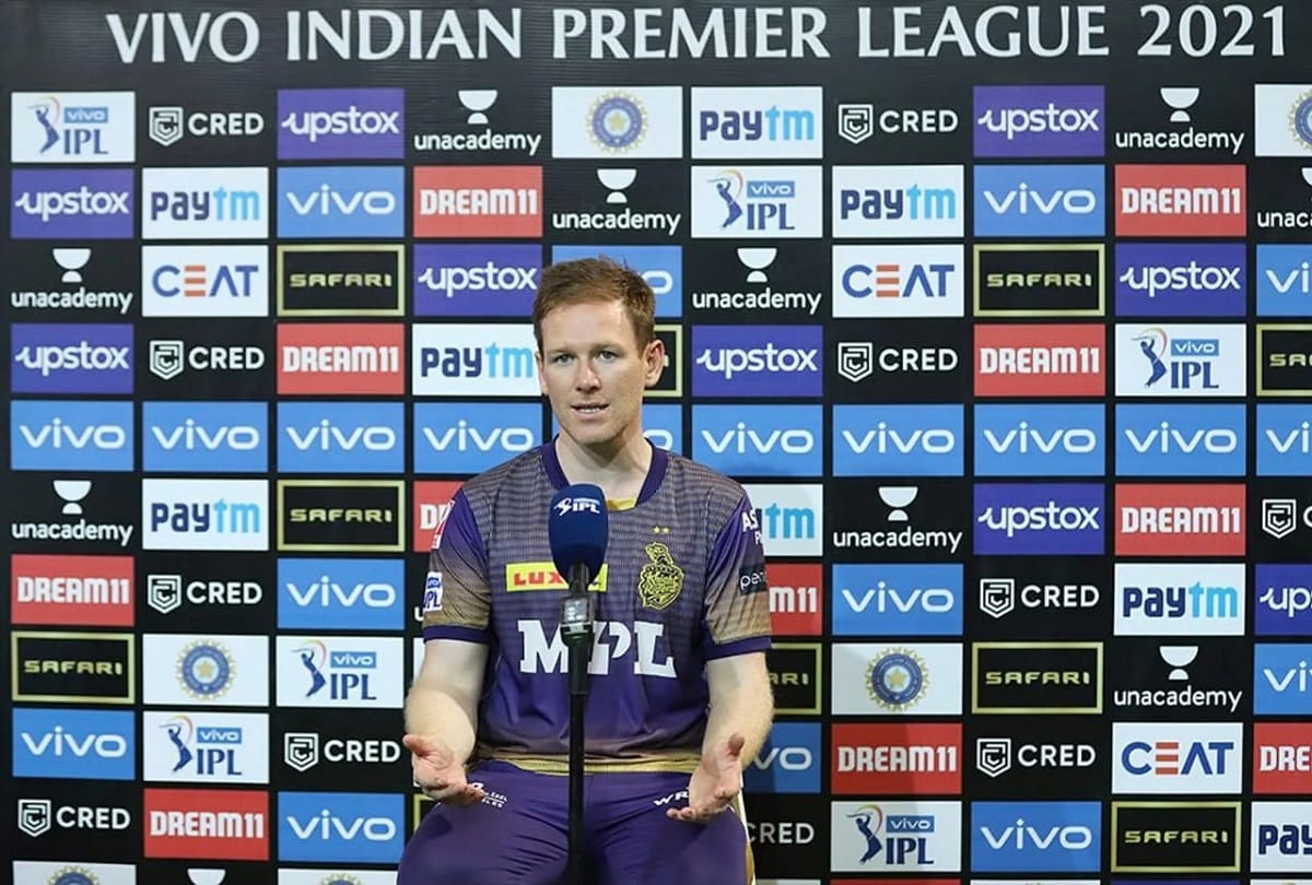 IPL 2021 Kolkata knight Riders KKR captain Eoin Morgan fined 24 lakh for slow over rate against Mumbai Indians match