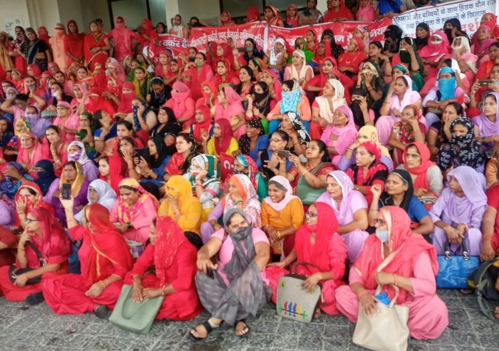 Demonstration of Anganwadi, ASHA and Mid-Day Meal workers