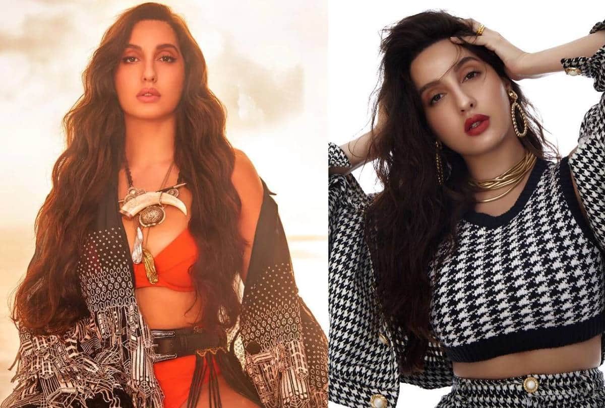 bollywood actress nora fatehi latest bikini look photos goes viral