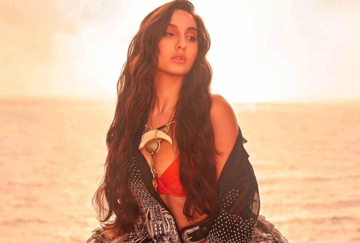 bollywood actress nora fatehi latest bikini look photos goes viral