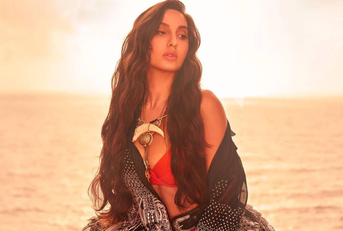 bollywood actress nora fatehi latest bikini look photos goes viral
