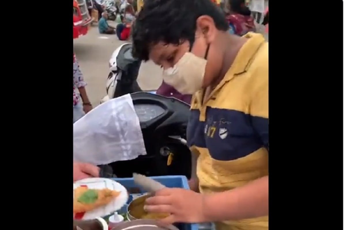 A video of a 14-year-old street food vendor from Ahmedabad, Gujarat, selling Dahi Kachori, has gone viral.