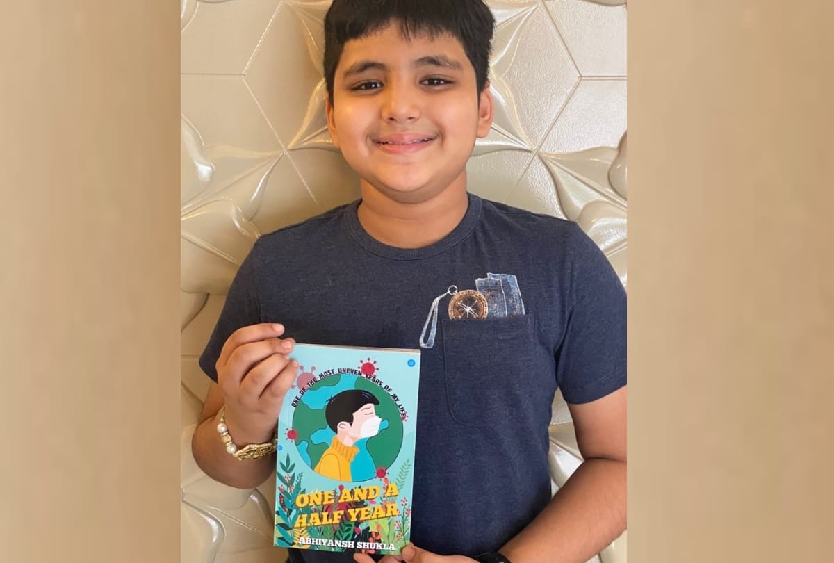 Abhiyansh Shukla writes a book name one and half year.