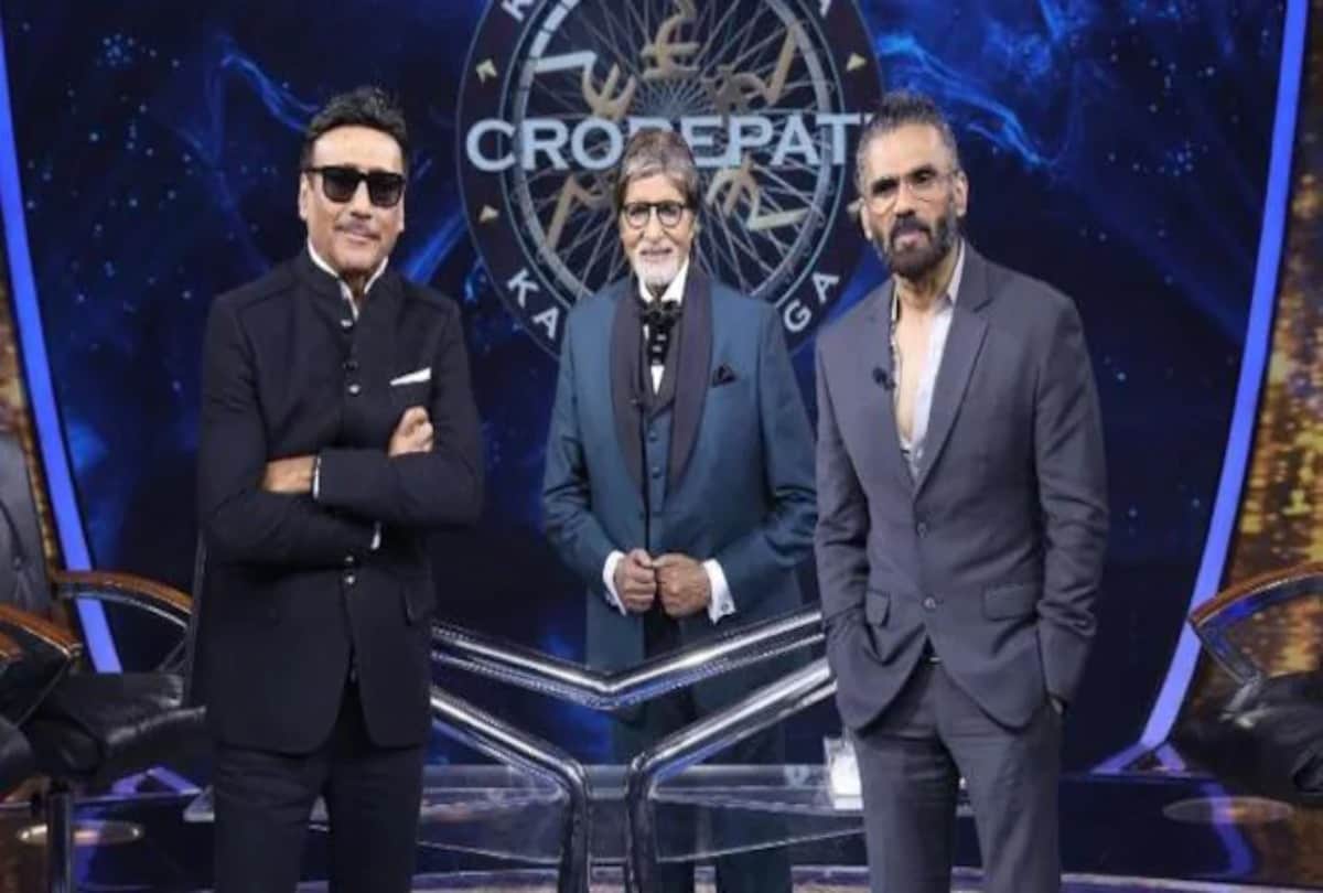 KBC 13 Suniel shetty reminded amitabh bachchan their first meet compare him with God