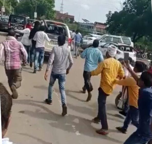 Police became mute spectators, supporters kept on making ruckus