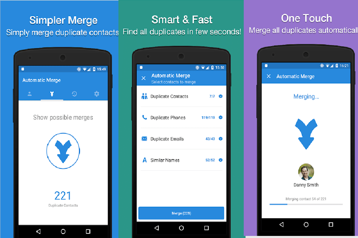 Cleaner Merge Duplicate Contacts