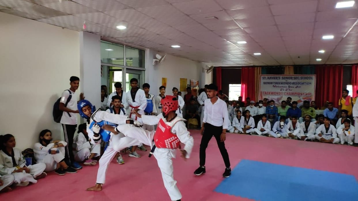 Daughters showed skills along with sons in Taekwondo