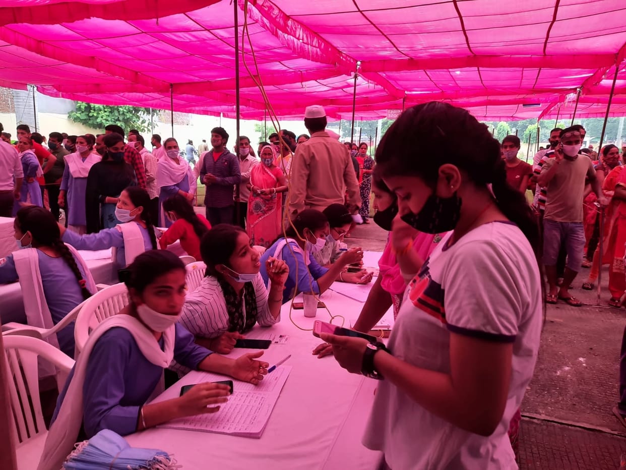 103-hour-long vaccination started in Nirankari Bhawan, Yamunanagar