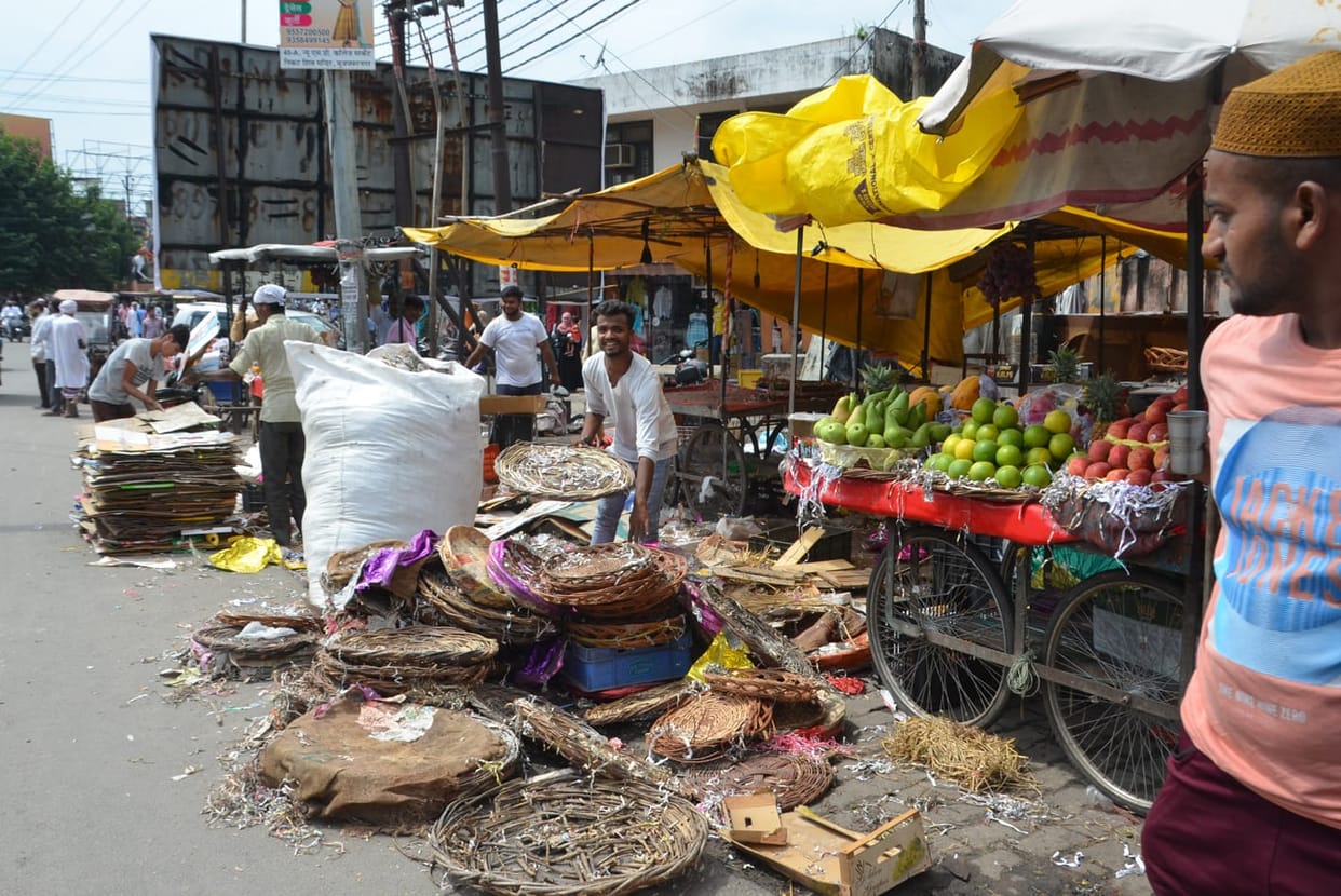 Illegal encroachment removed from town hall gate