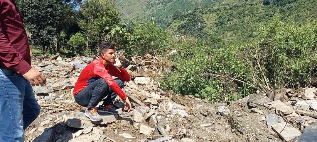 Seeing his desolate village, the soldier cried