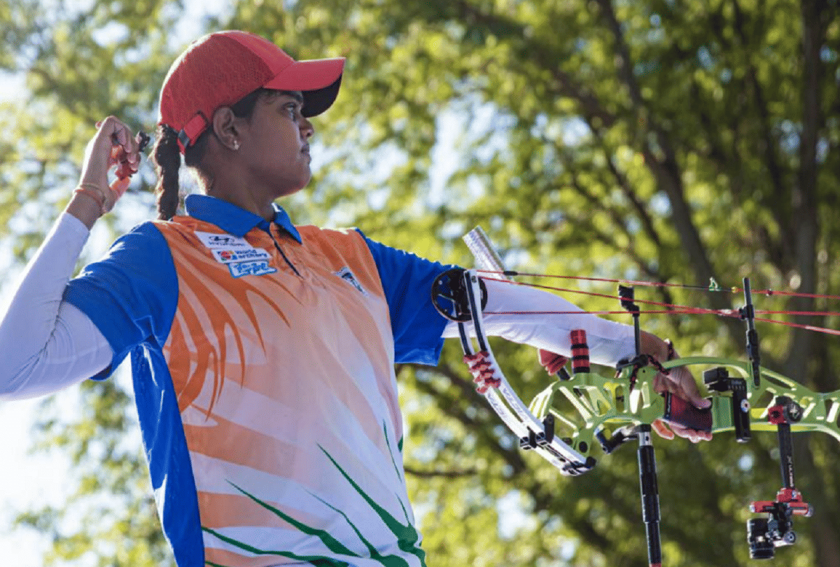 Indian archer VJ Surekha wins a silver medal in the womens compound event at world archery championships 2021