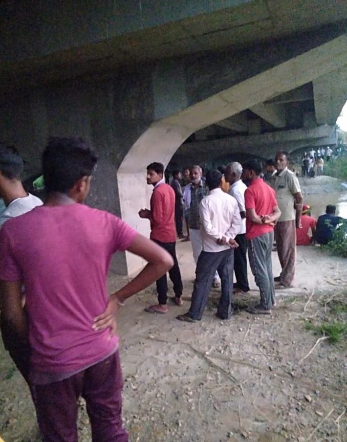 Saddened by the death of his mother, the young man jumped into the river