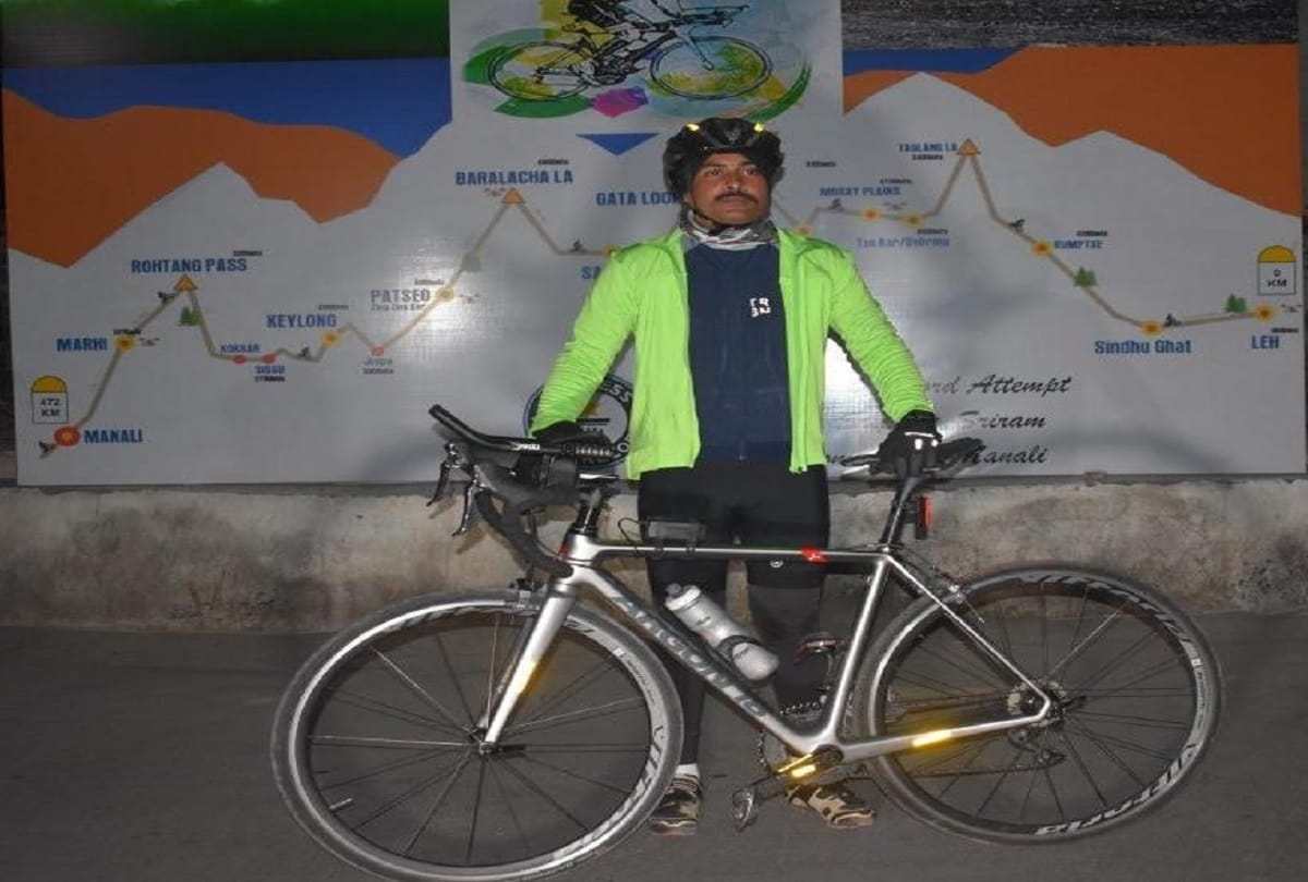 Army officer Lt Col Sripada Sriram shoots for Guinness record by cycling solo from Leh to Manali