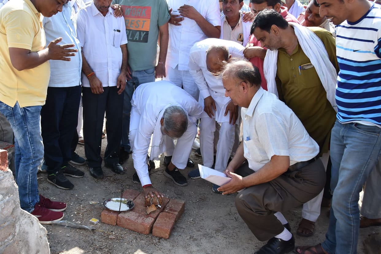 MLA laid foundation stone of Kaithal-Ambala four lane road