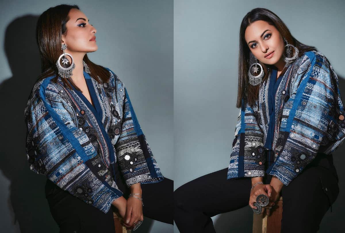 Sonakshi Sinha Blue Dress Retro Classic Look Stunning Check Out Pics
