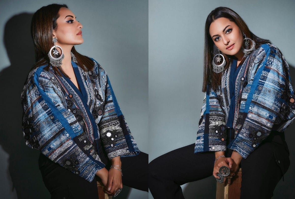 Sonakshi Sinha Blue Dress Retro Classic Look Stunning Check Out Pics