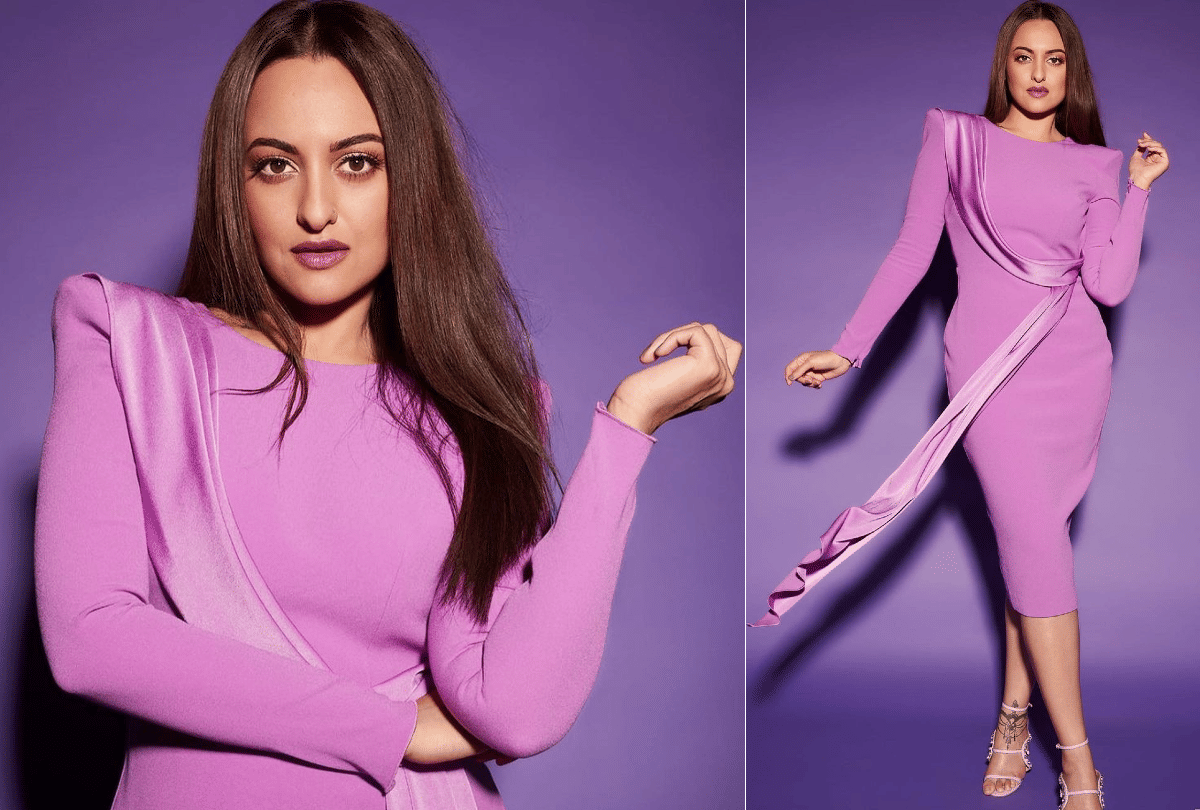 Sonakshi Sinha Blue Dress Retro Classic Look Stunning Check Out Pics