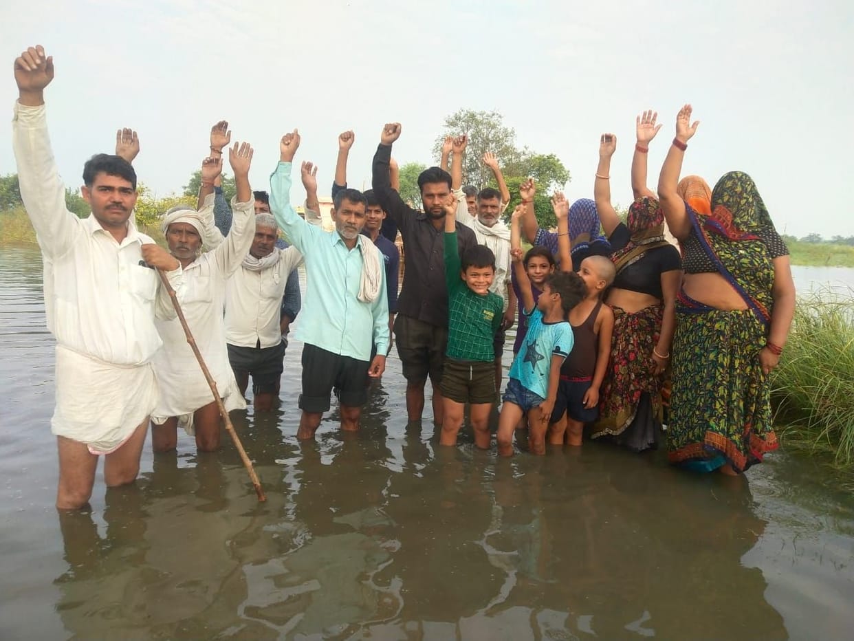 Mathura: People troubled by waterlogging raised slogans against MLA
