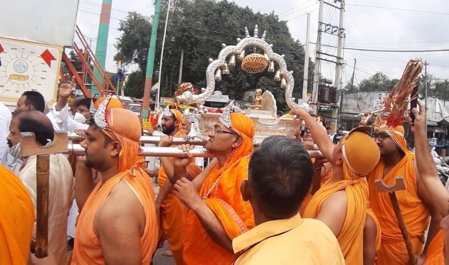 Lord Mahavir's message was given by taking out the palanquin journey, Yamunanagar