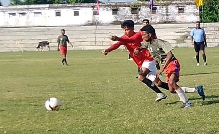 There was a match between three teams on the second day of the PIC Cup Regional Football Tournament