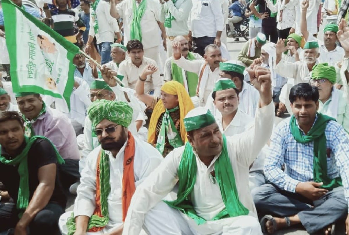 bharat bandh latest news: farmers protest against farm laws in agra mathura