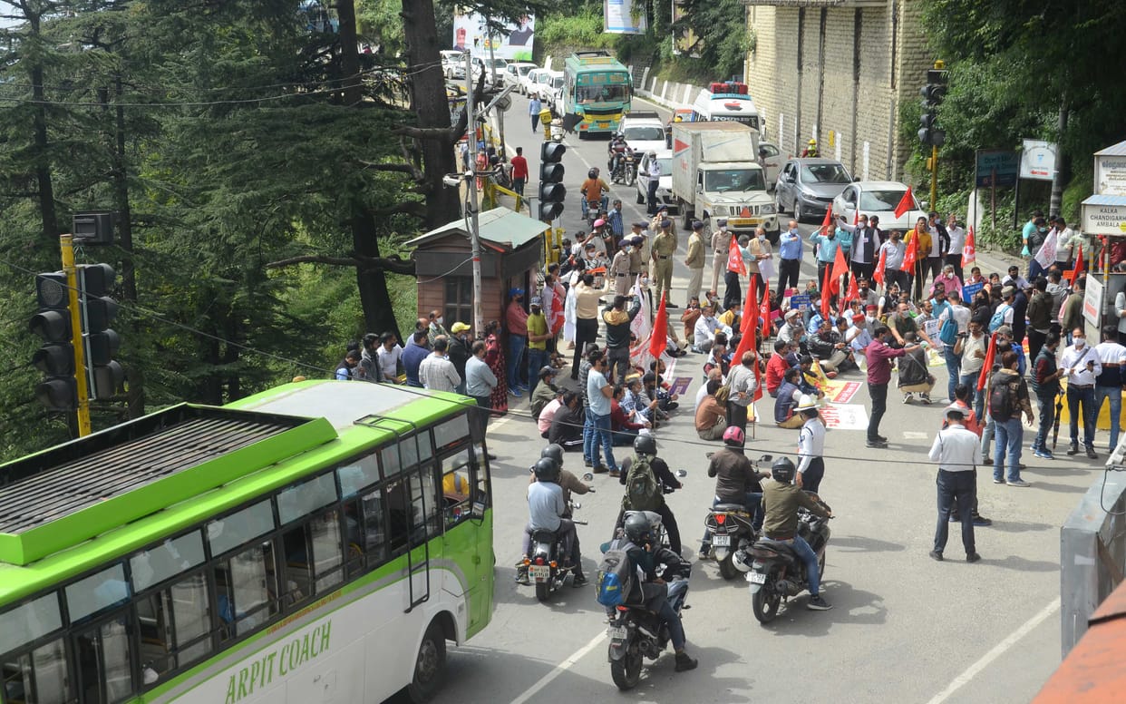 Bharat Bandh has a huge impact in Shimla