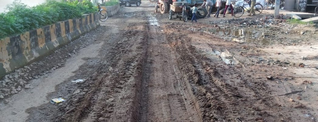 Bypass road in dilapidated condition for four years, people upset