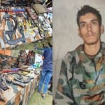 उड़ी ऑपरेशन में बरामद हथियार और पकड़ा गया आतंकी