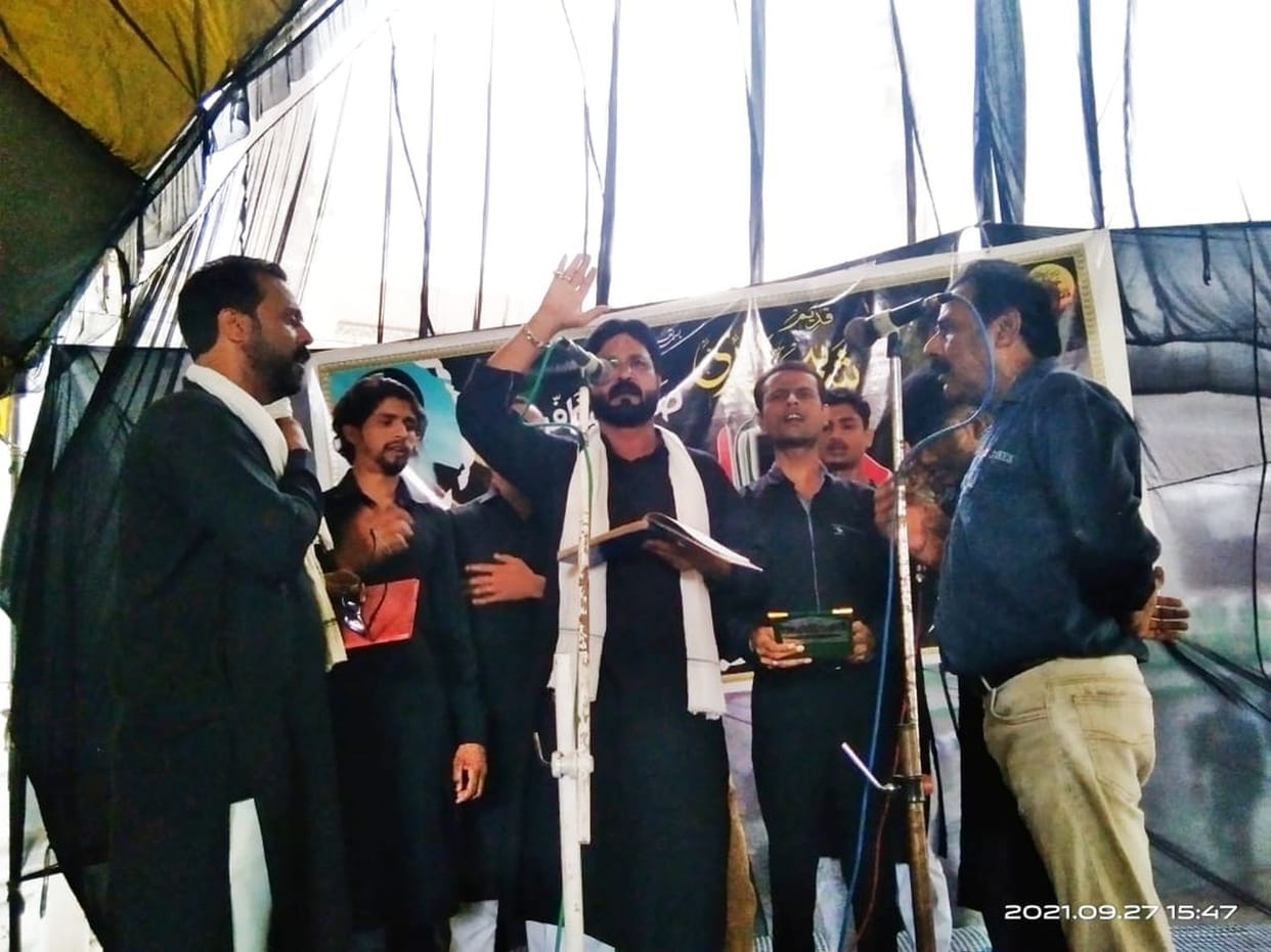Or between the days of Hussain, the members of the Anjuman offered prayers