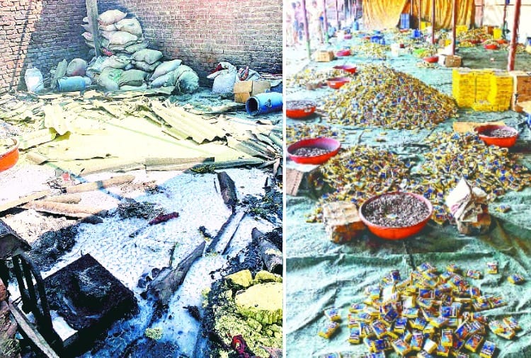 A worker seriously scorched by the explosion in the firecracker factory in Karnal
