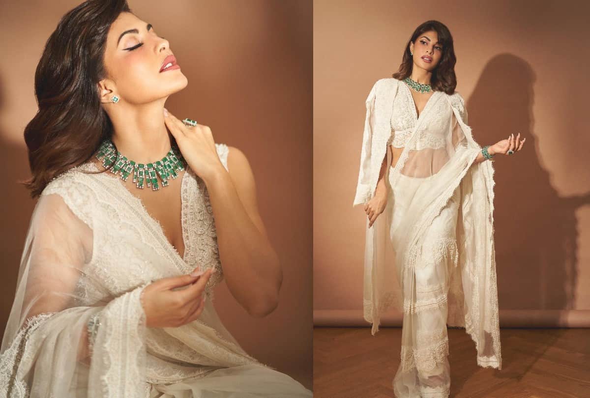 jacqueline fernandez Wear white off White Gown Pics And Cost