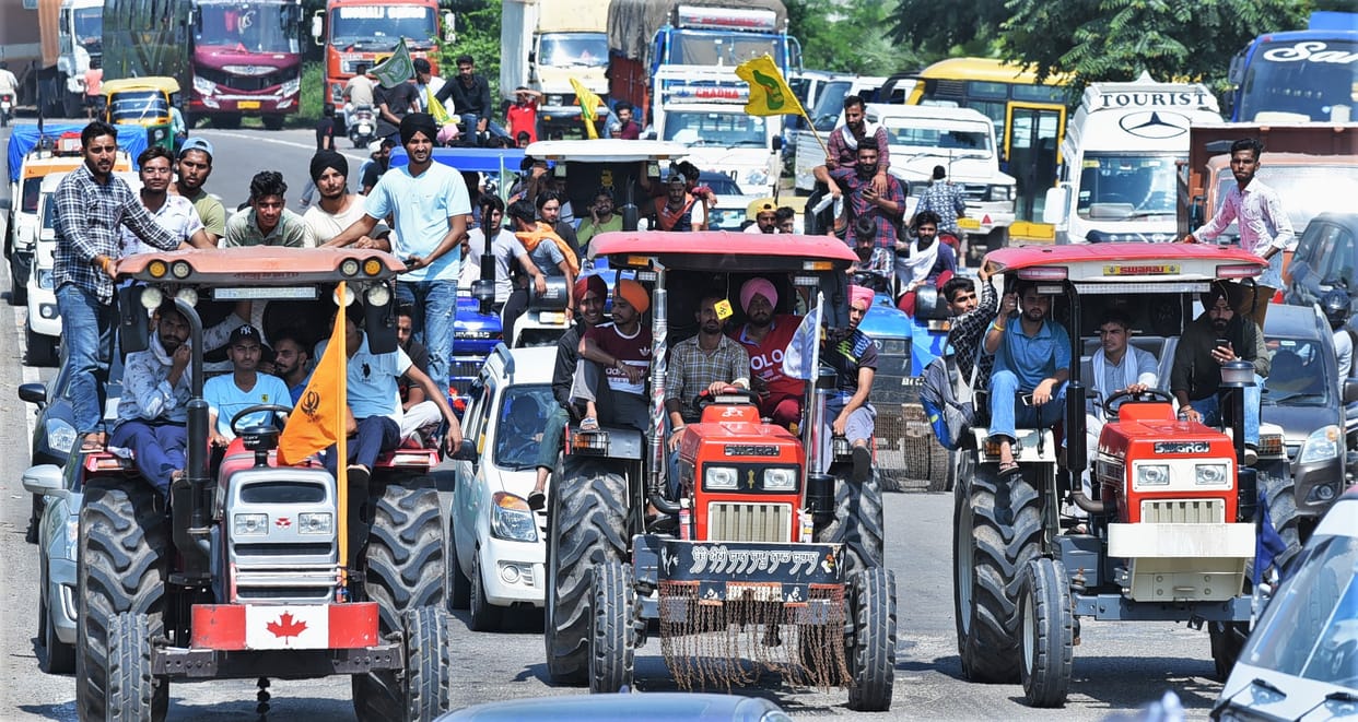 Bharat Bandh: Farmers block in Pinjore, people get upset