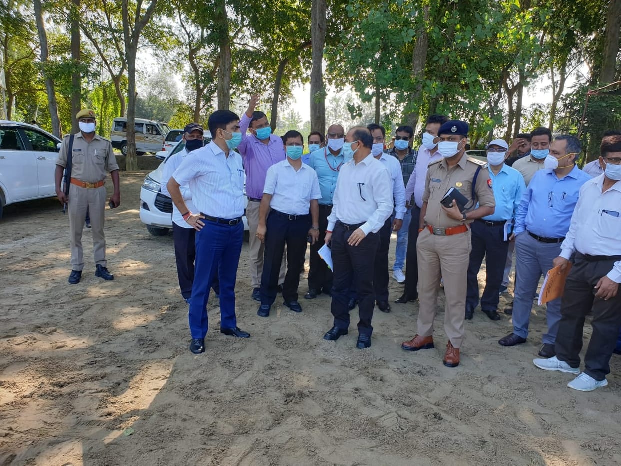 Preparations for the arrival of CM, officers visited