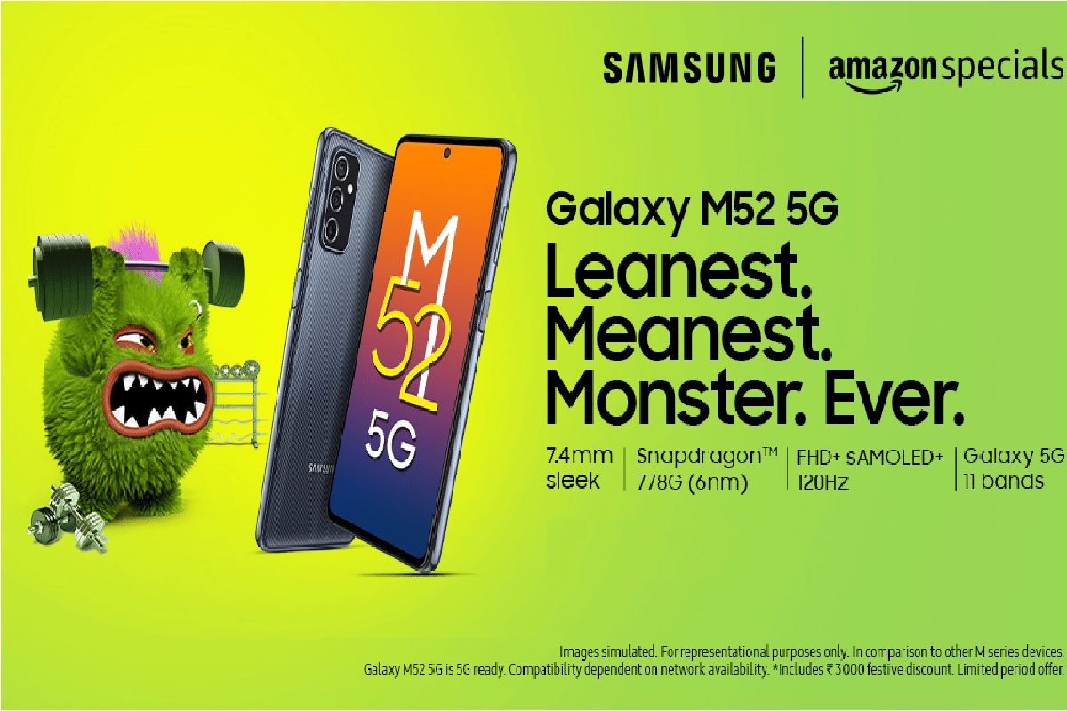 Samsung Launches Galaxy M52 5G in India with Snapdragon 778G processor and amoled display