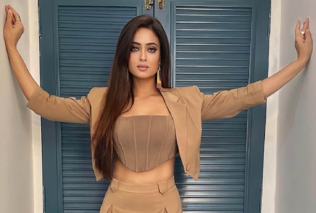 shweta tiwari looks gorgeous in yellow tulle saree show her figure