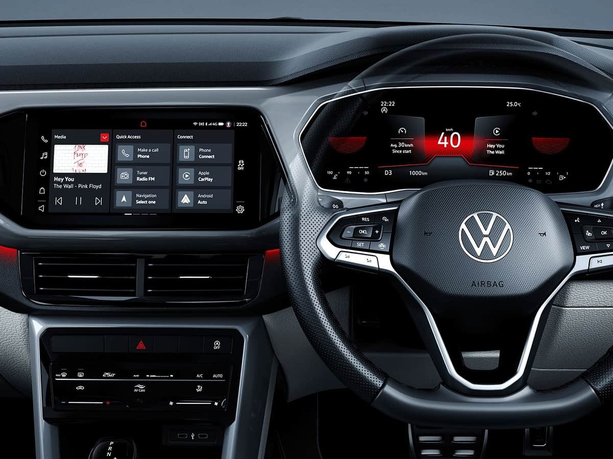 Kia Seltos, Hyundai Creta and Skoda Kushaq rival Mid size compact Volkswagen Taigun Top features